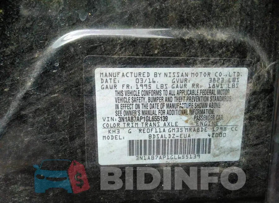 3N1AB7AP1GL655139 Photo# 9