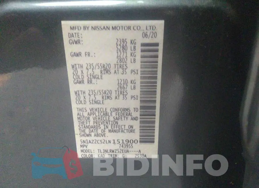 5N1AZ2CS2LN151900 Photo# 9