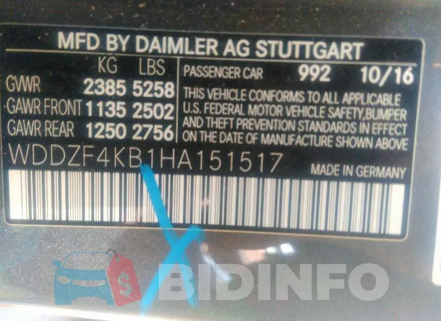 WDDZF4KB1HA151517 Photo# 9