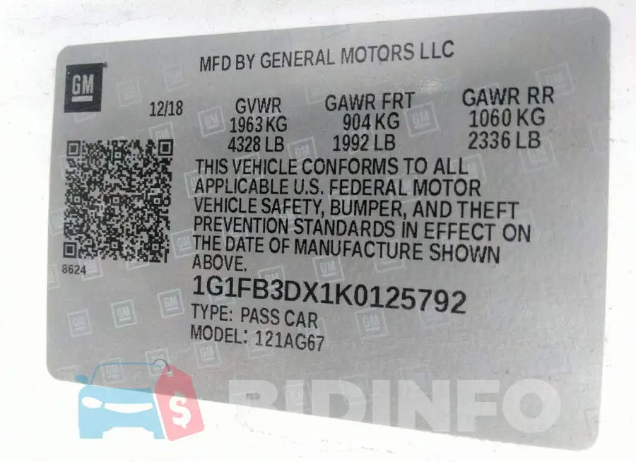 1G1FB3DX1K0125792 Photo# 9