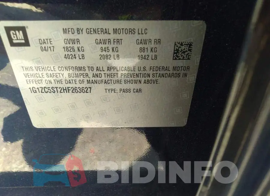 1G1ZC5ST2HF263627 Photo# 9