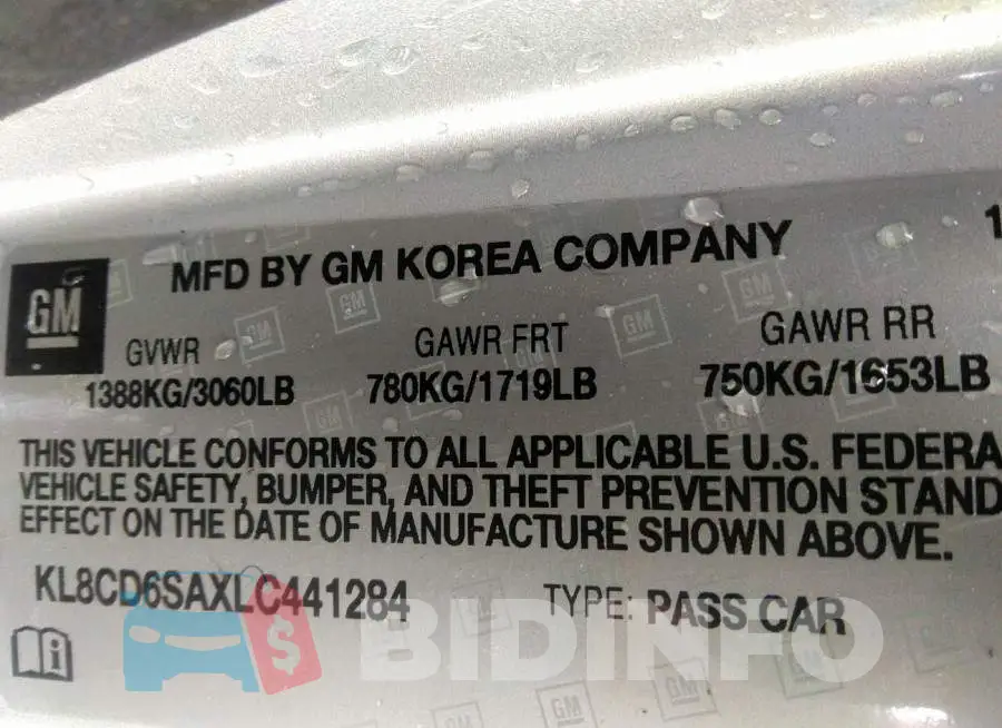 KL8CD6SAXLC441284 Photo# 9