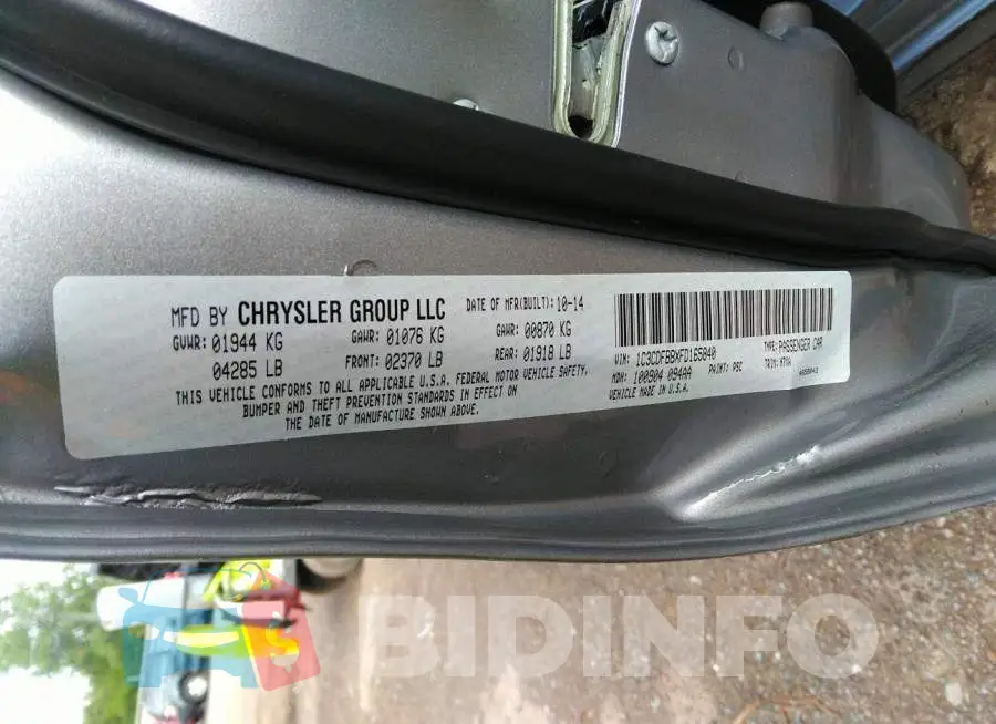 1C3CDFBBXFD165840 Photo# 9