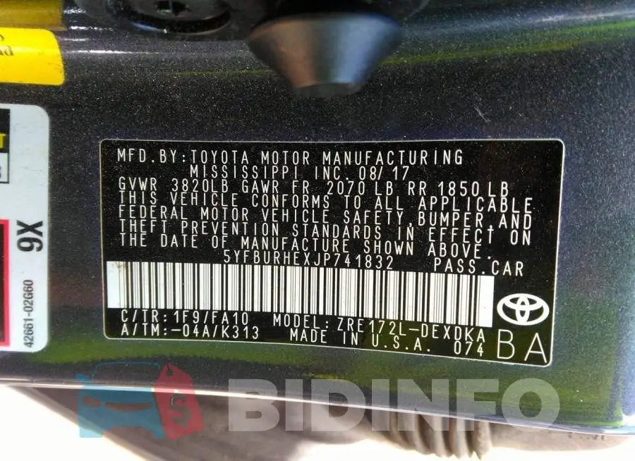 5YFBURHEXJP741832 Photo# 9