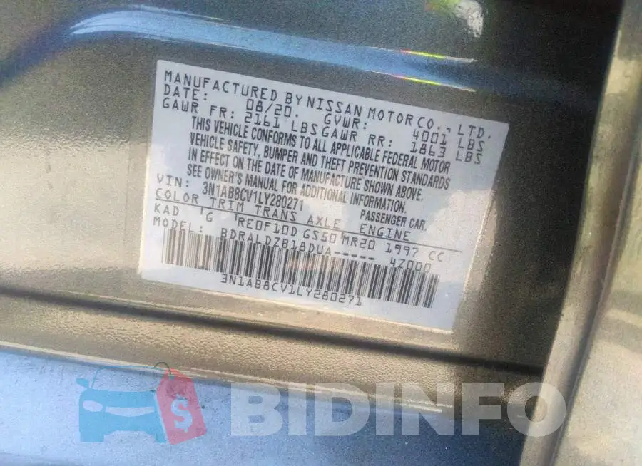 3N1AB8CV1LY280271 Photo# 9