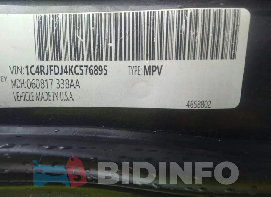 1C4RJFDJ4KC576895 Photo# 9