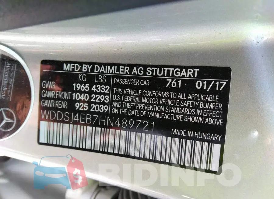 WDDSJ4EB7HN489721 Photo# 9