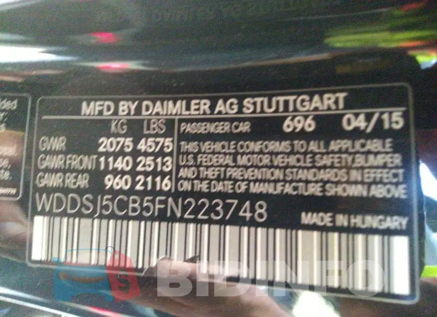 WDDSJ5CB5FN223748 Photo# 9