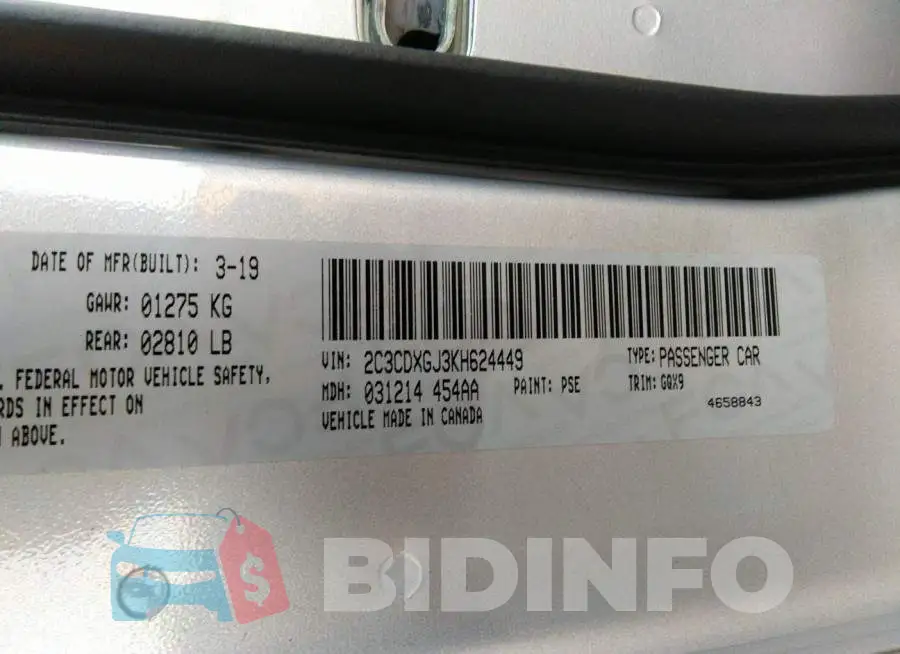 2C3CDXGJ3KH624449 Photo# 9
