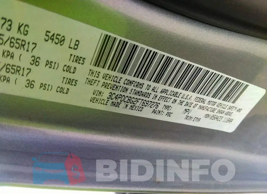 3C4PDCBG2FT697276 Photo# 9