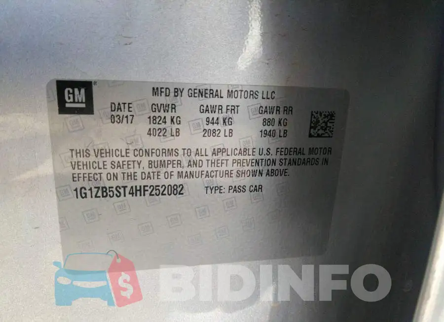1G1ZB5ST4HF252082 Photo# 9