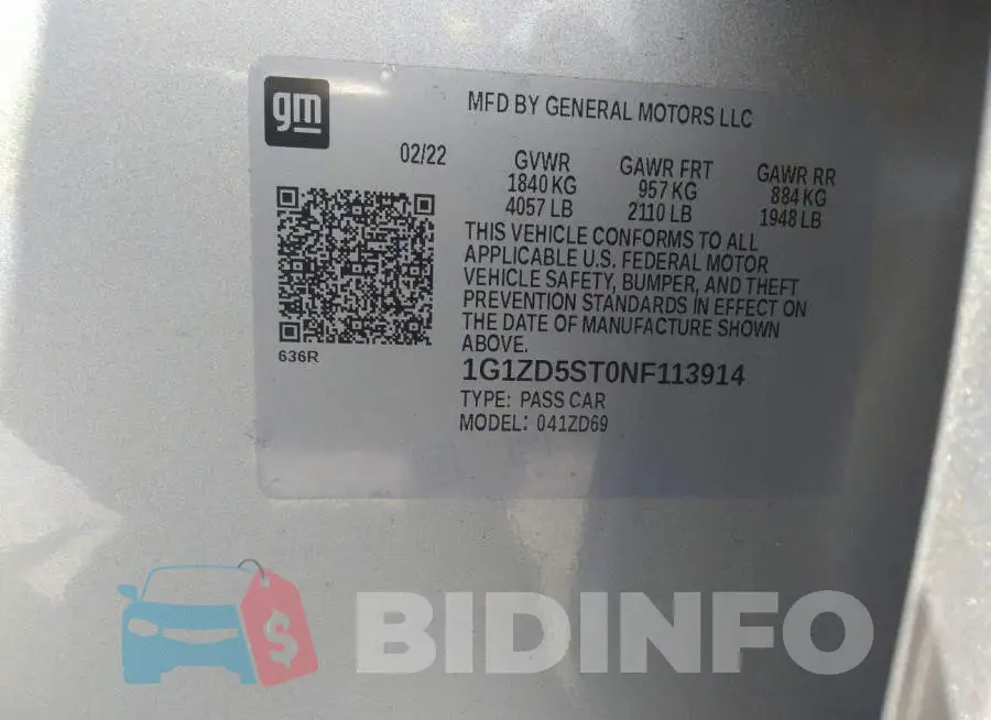 1G1ZD5ST0NF113914 Photo# 9