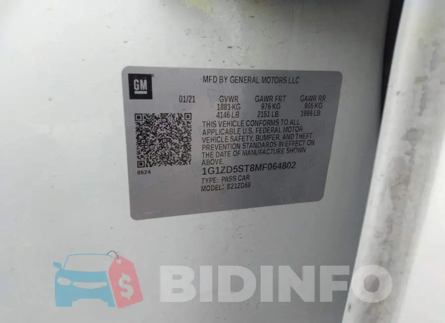 1G1ZD5ST8MF064802 Photo# 9