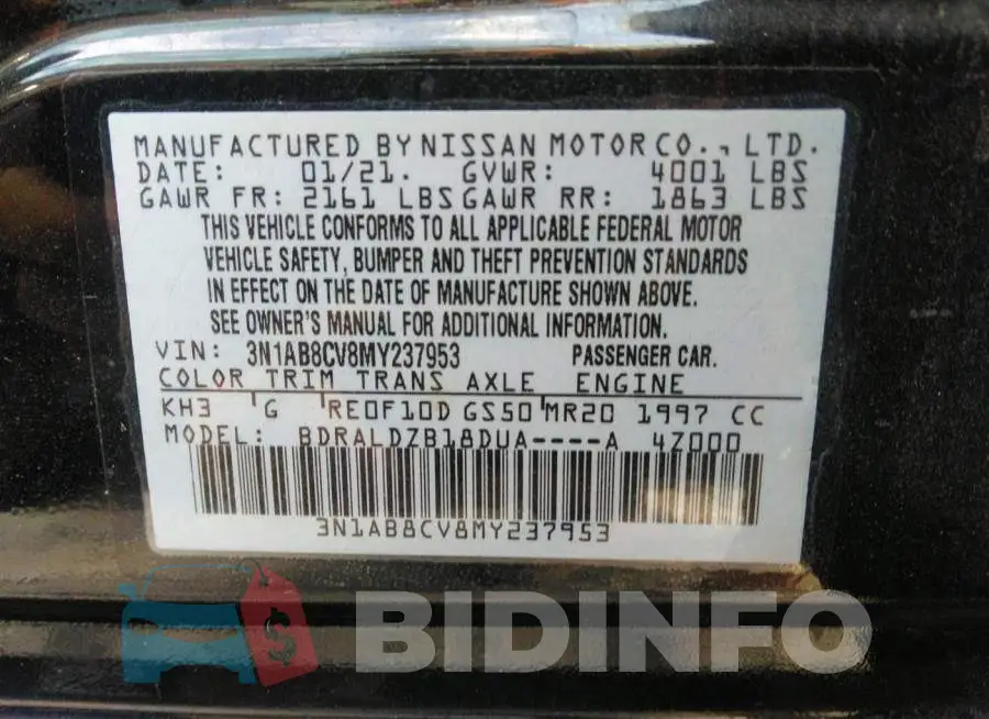 3N1AB8CV8MY237953 Photo# 9