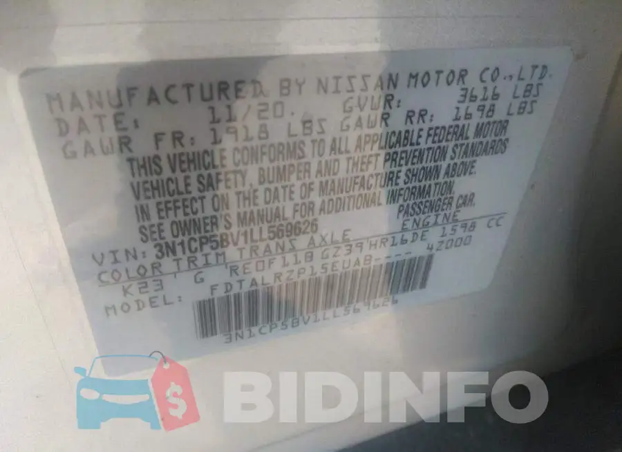 3N1CP5BV1LL569626 Photo# 9