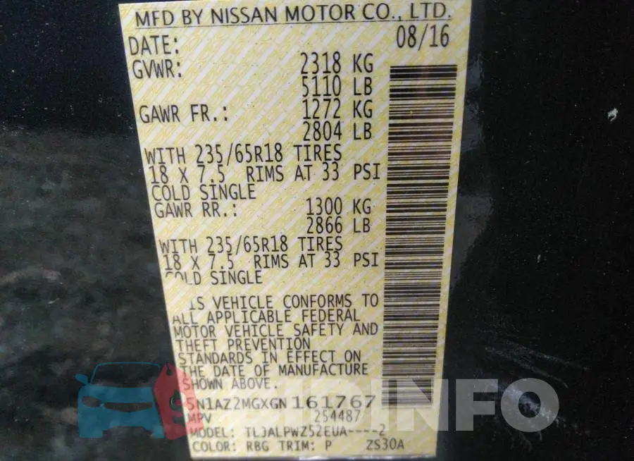 5N1AZ2MGXGN161767 Photo# 9