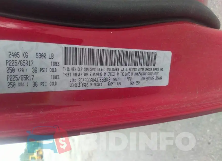 3C4PDCAB4JT506648 Photo# 9