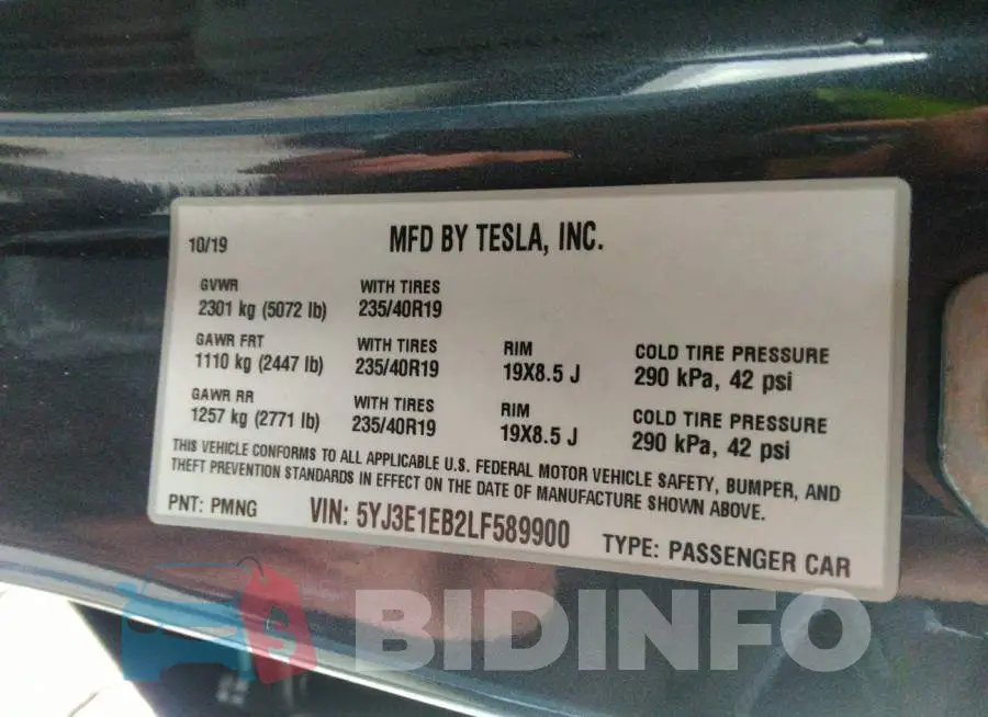 5YJ3E1EB2LF589900 Photo# 9