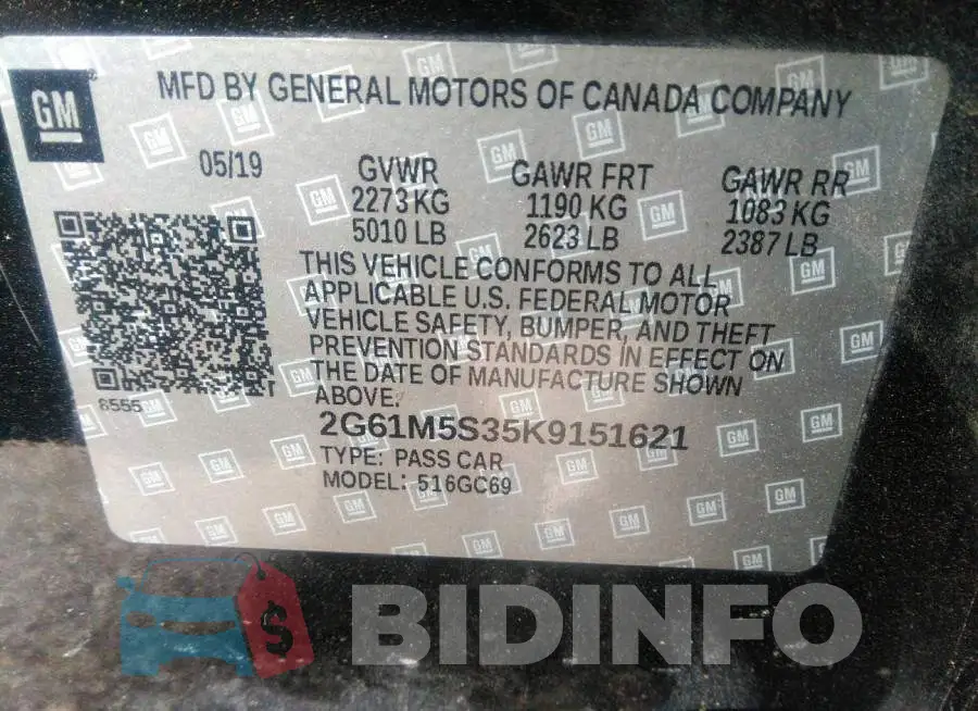 2G61M5S35K9151621 Photo# 9
