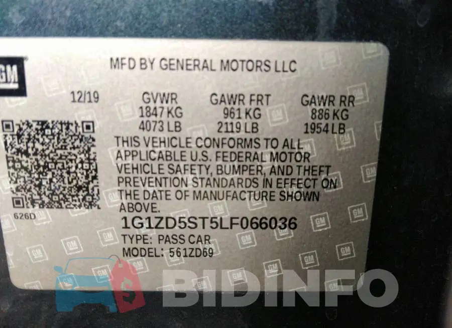1G1ZD5ST5LF066036 Photo# 9
