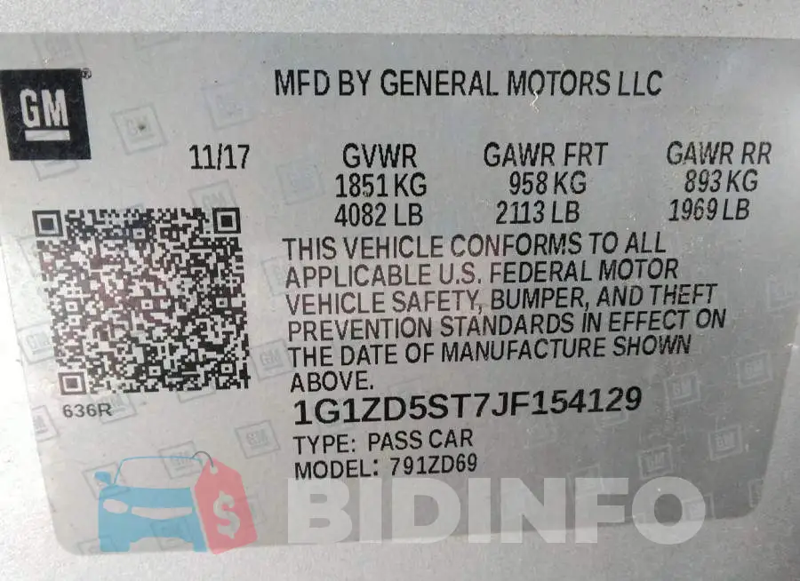 1G1ZD5ST7JF154129 Photo# 9