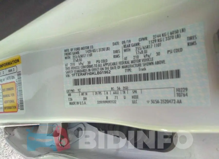 1FTER4FH0KLB01962 Photo# 9