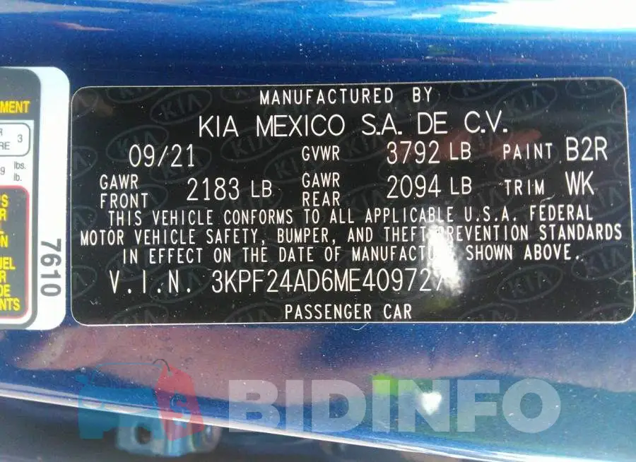 3KPF24AD6ME409727 Photo# 9