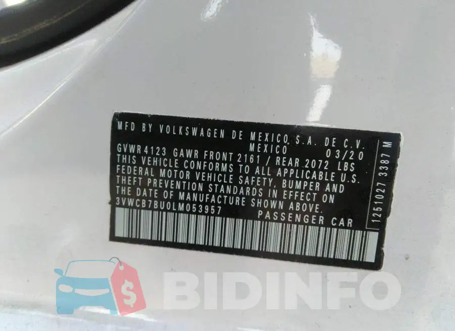 3VWCB7BU0LM053957 Photo# 9
