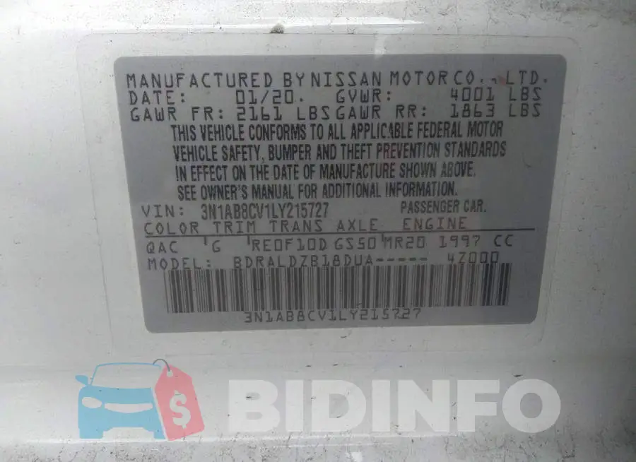 3N1AB8CV1LY215727 Photo# 9