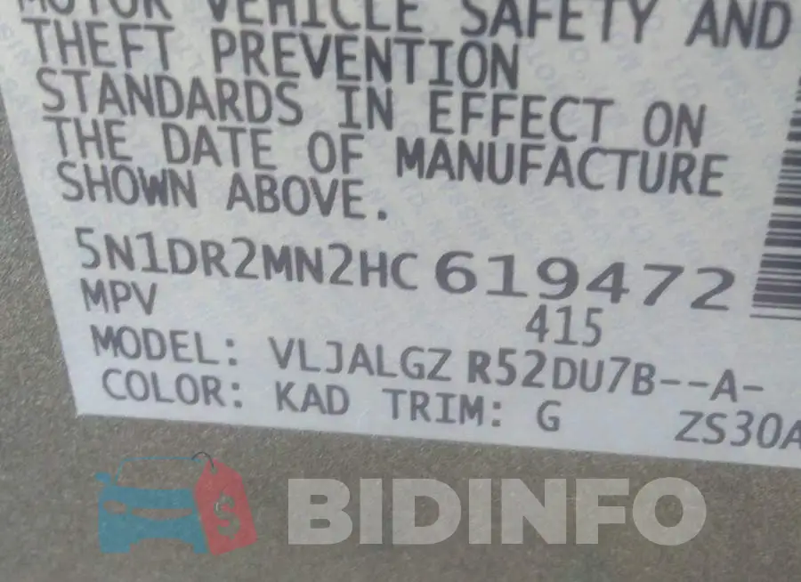 5N1DR2MN2HC619472 Photo# 9