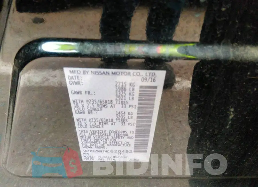 5N1DR2MN2HC620492 Photo# 9