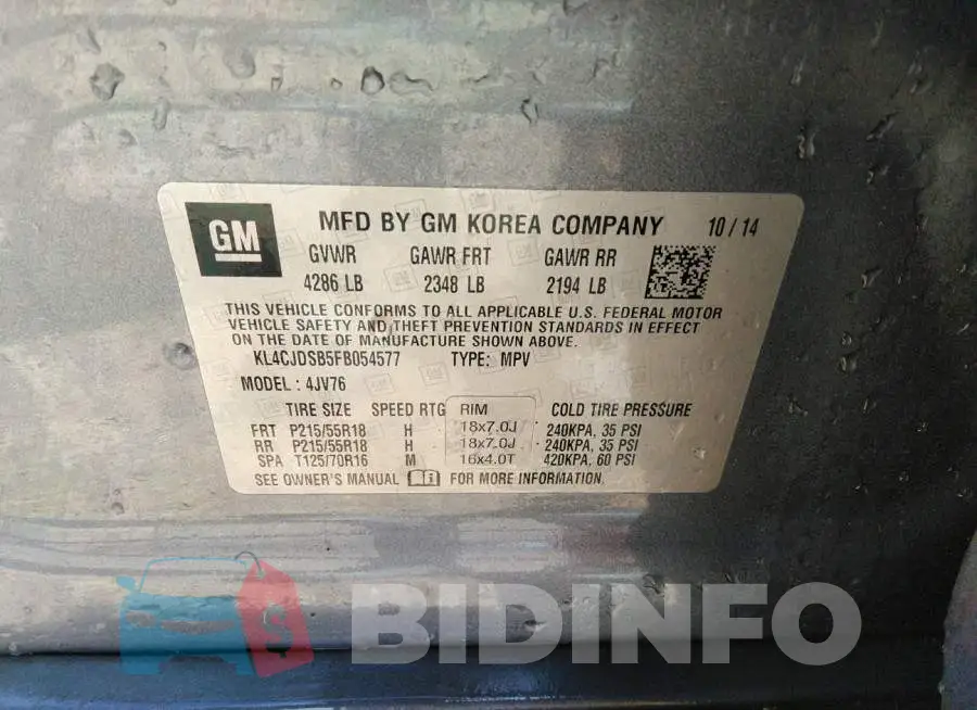 KL4CJDSB5FB054577 Photo# 9