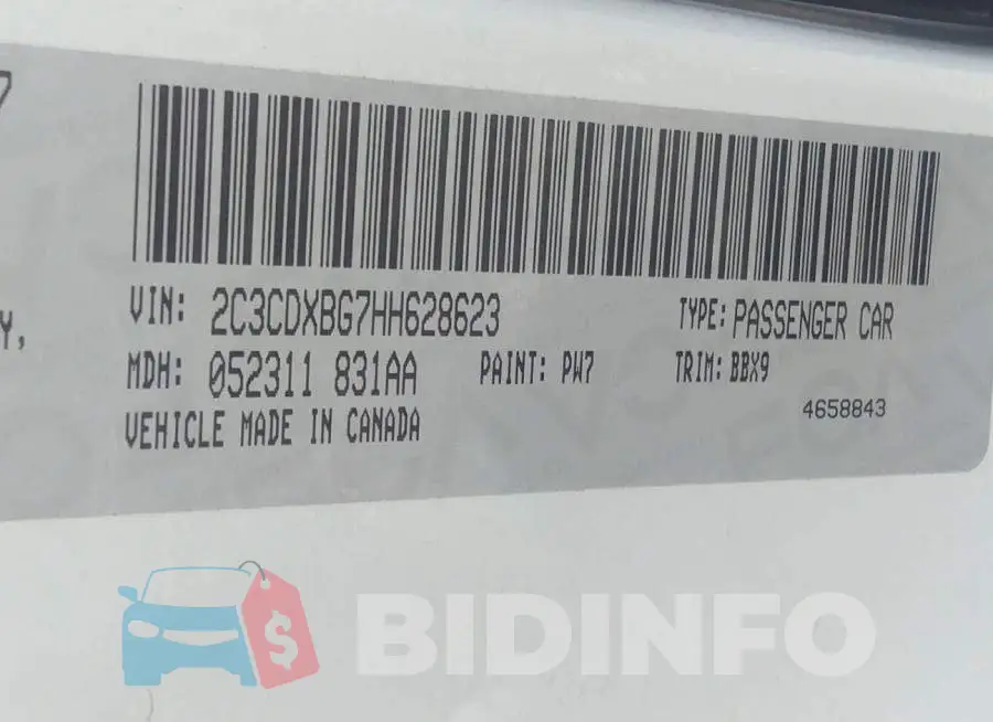 2C3CDXBG7HH628623 Photo# 9