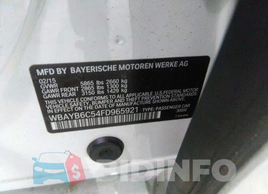 WBAYB6C54FD965921 Photo# 9