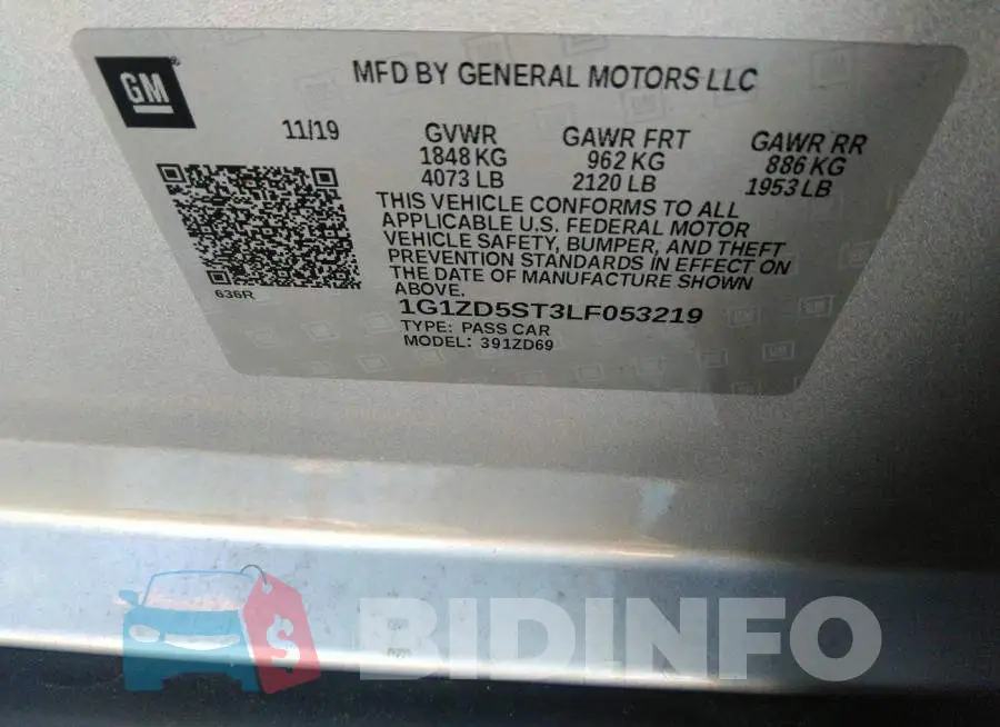 1G1ZD5ST3LF053219 Photo# 9