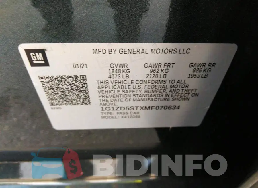 1G1ZD5STXMF070634 Photo# 9