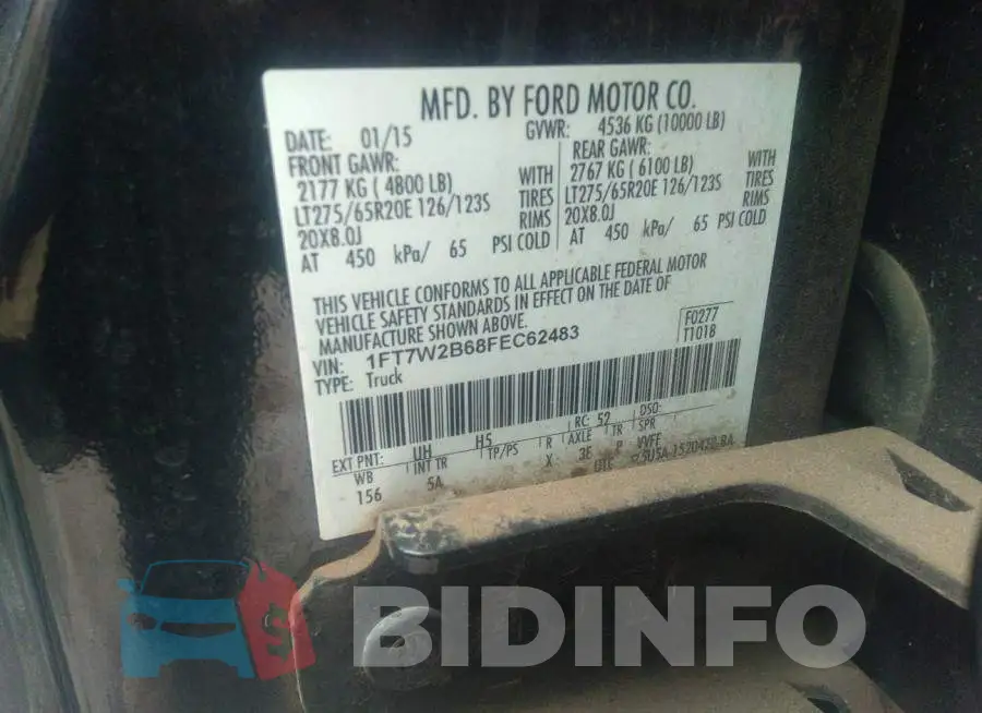 1FT7W2B68FEC62483 Photo# 9