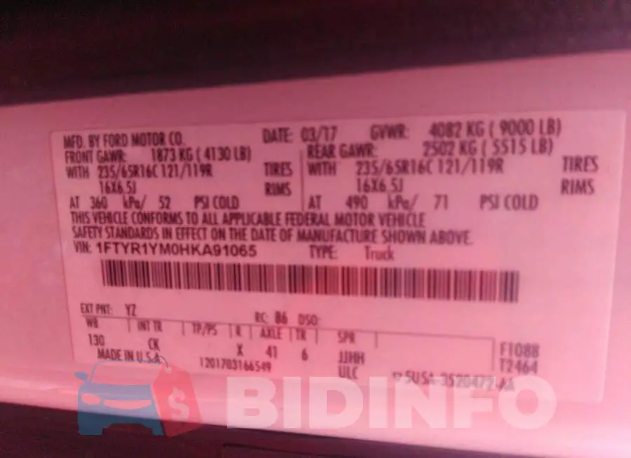 1FTYR1YM0HKA91065 Photo# 9