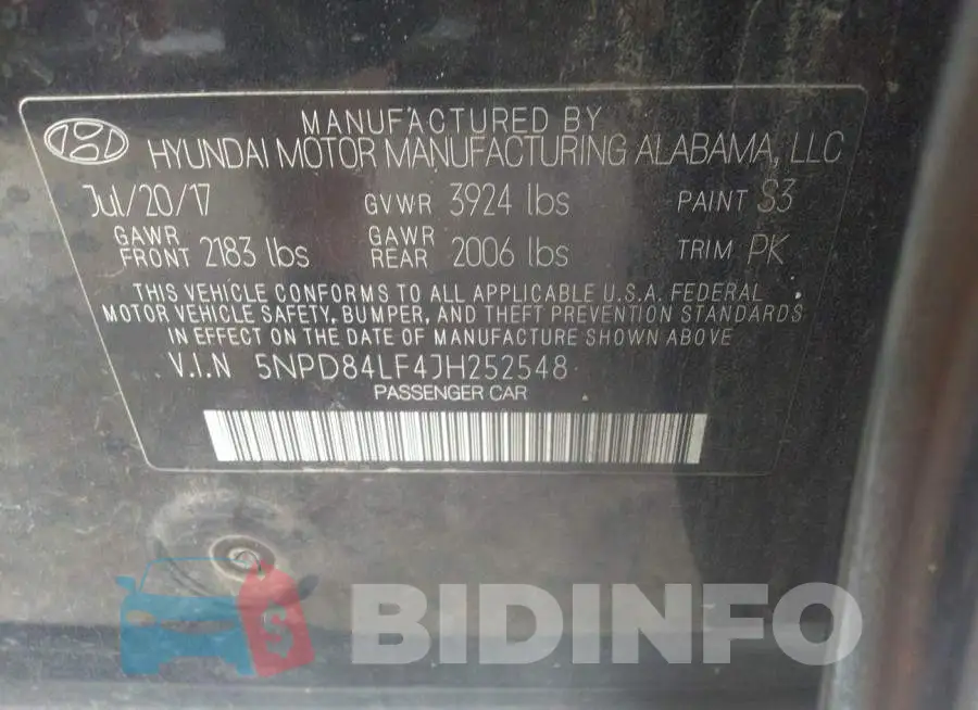 5NPD84LF4JH252548 Photo# 9