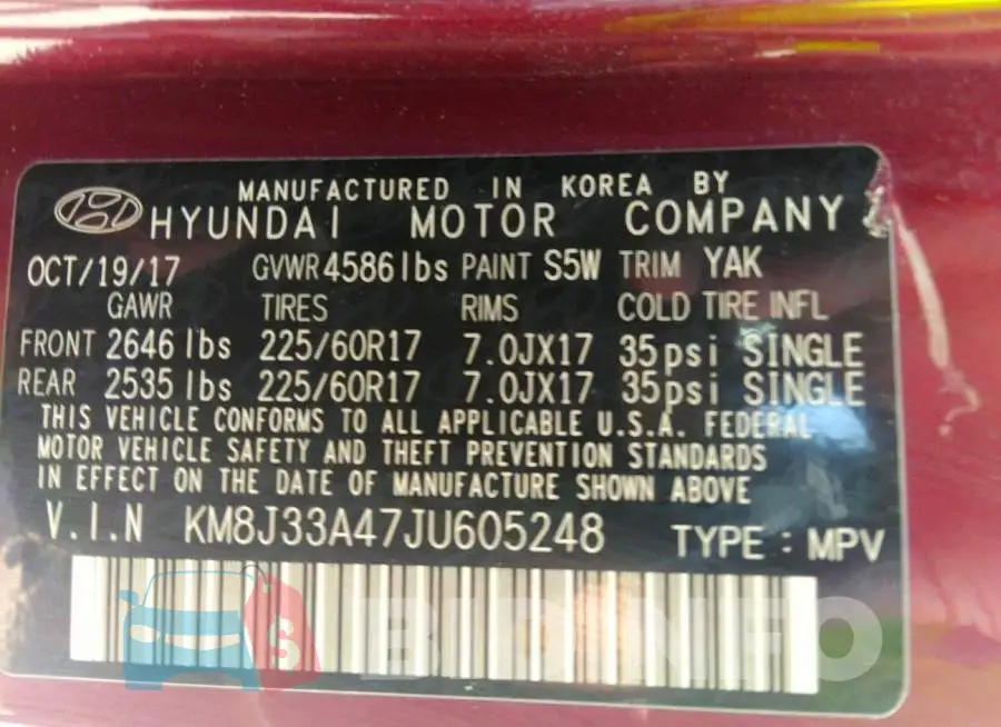 KM8J33A47JU605248 Photo# 9