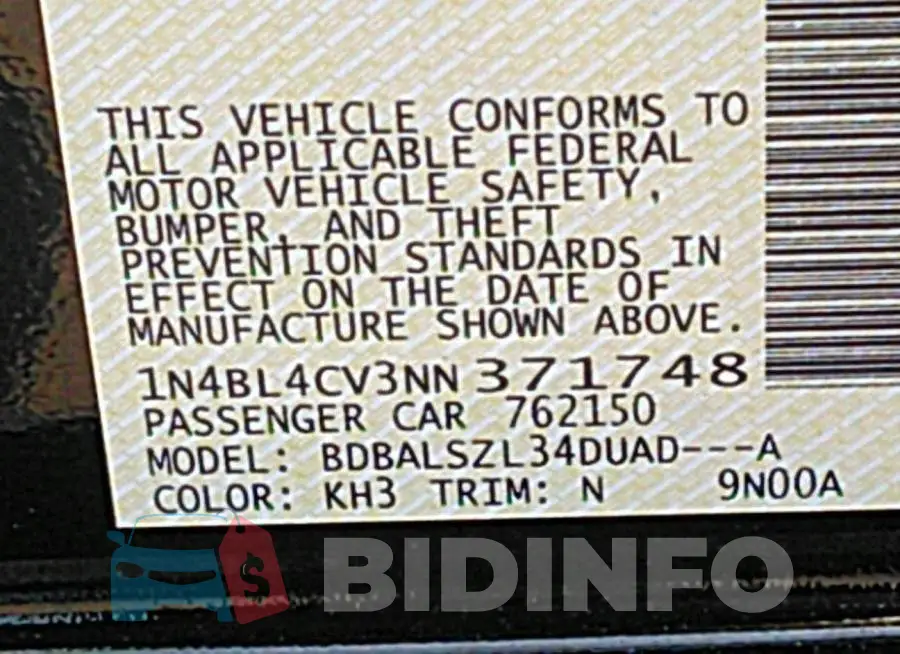 1N4BL4CV3NN371748 Photo# 9