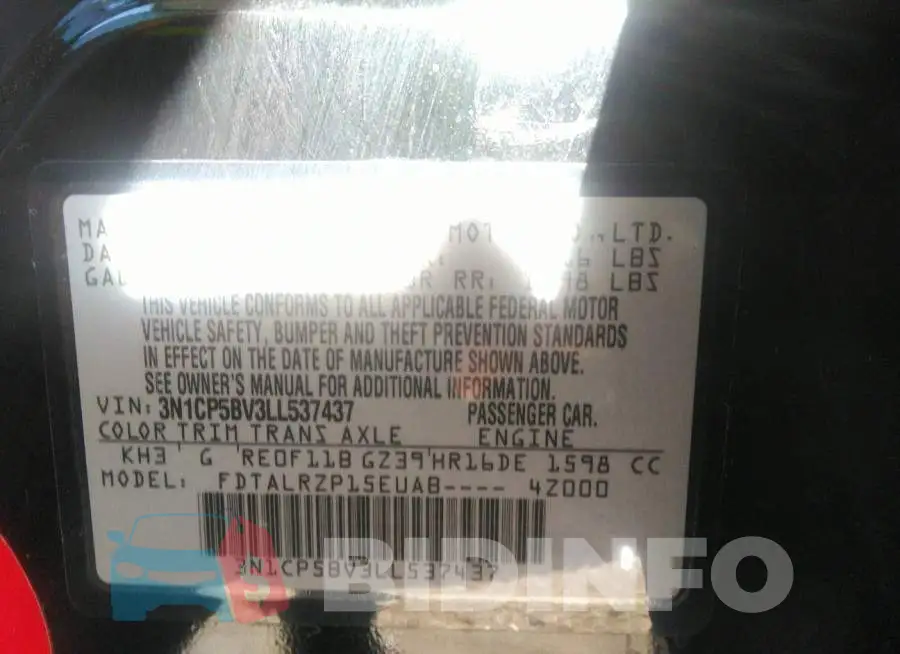3N1CP5BV3LL537437 Photo# 9