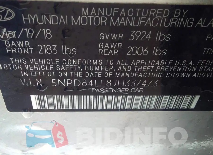 5NPD84LF8JH337473 Photo# 9