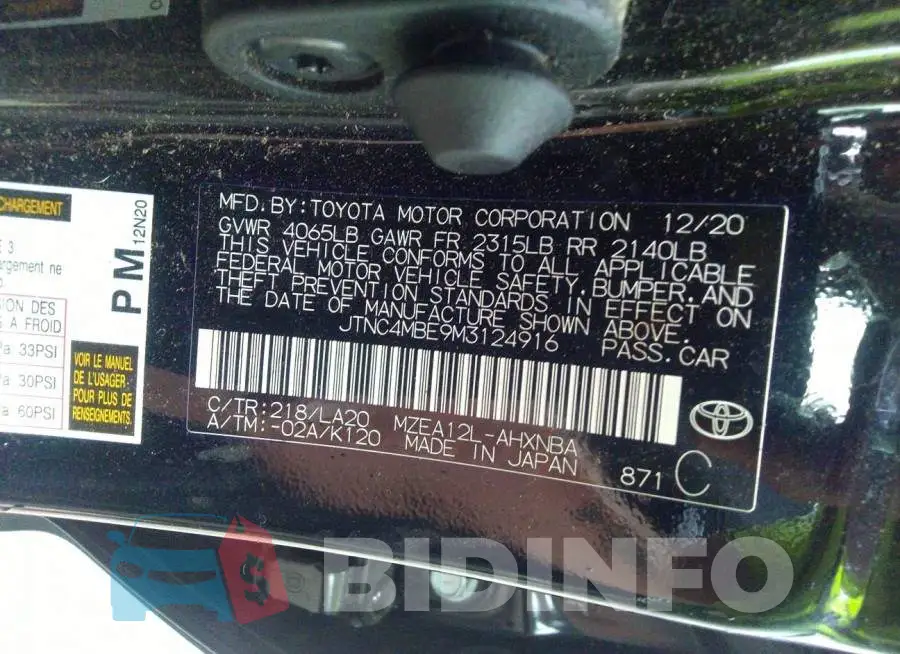 JTNC4MBE9M3124916 Photo# 9