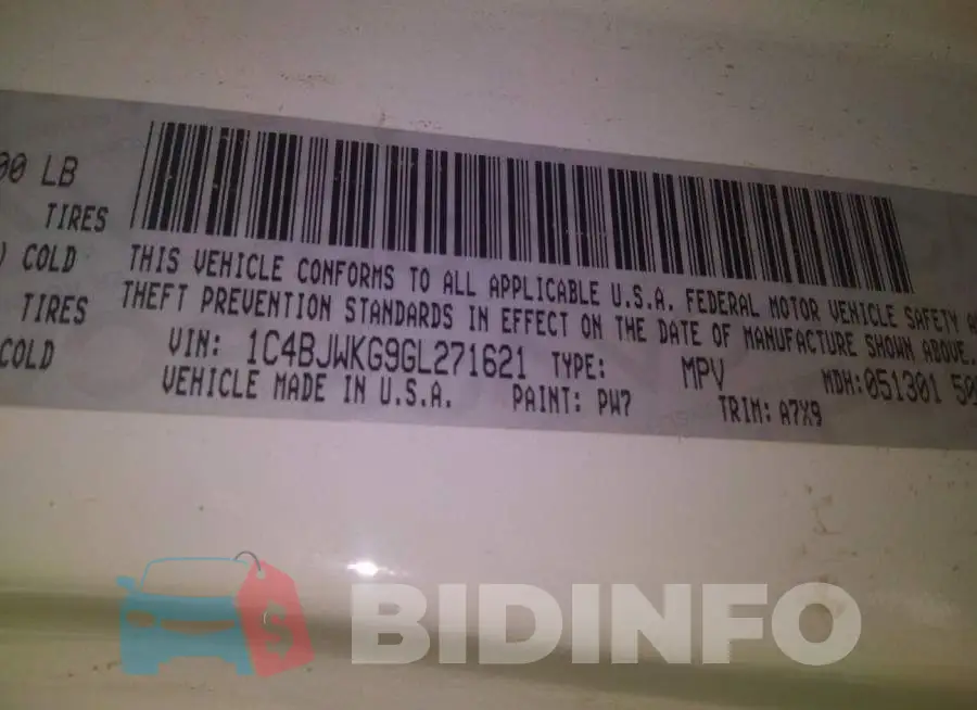 1C4BJWKG9GL271621 Photo# 9