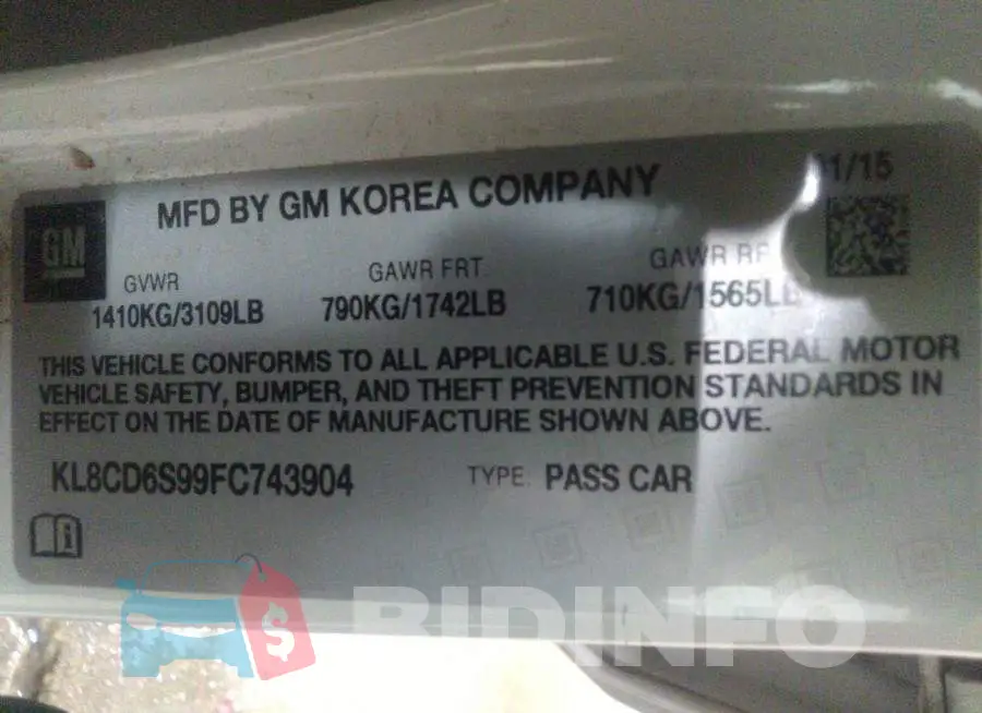 KL8CD6S99FC743904 Photo# 9