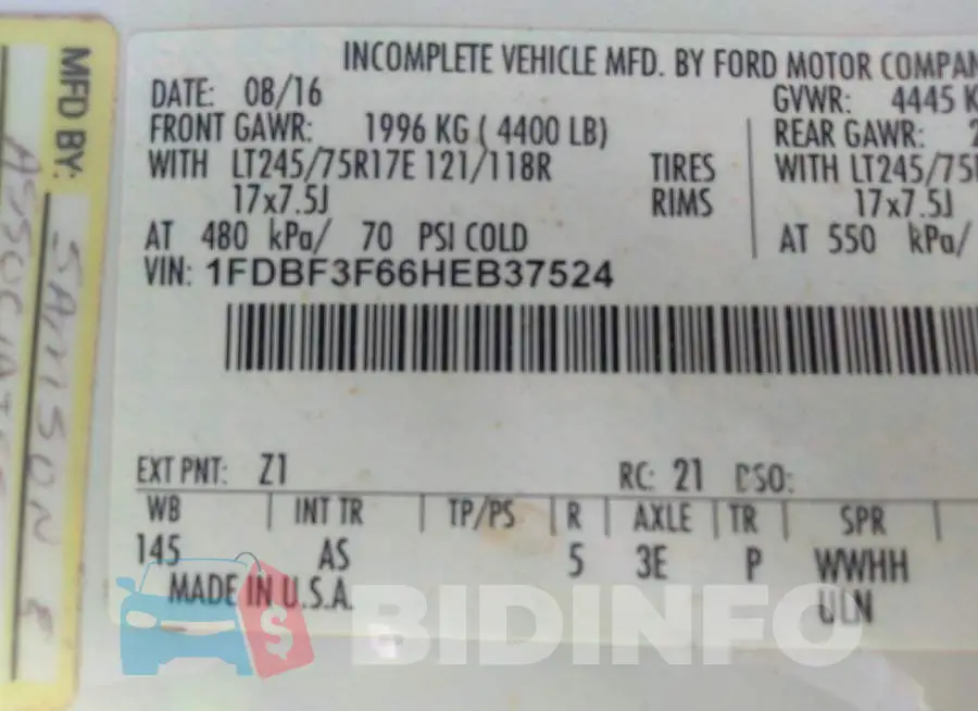 1FDBF3F66HEB37524 Photo# 9