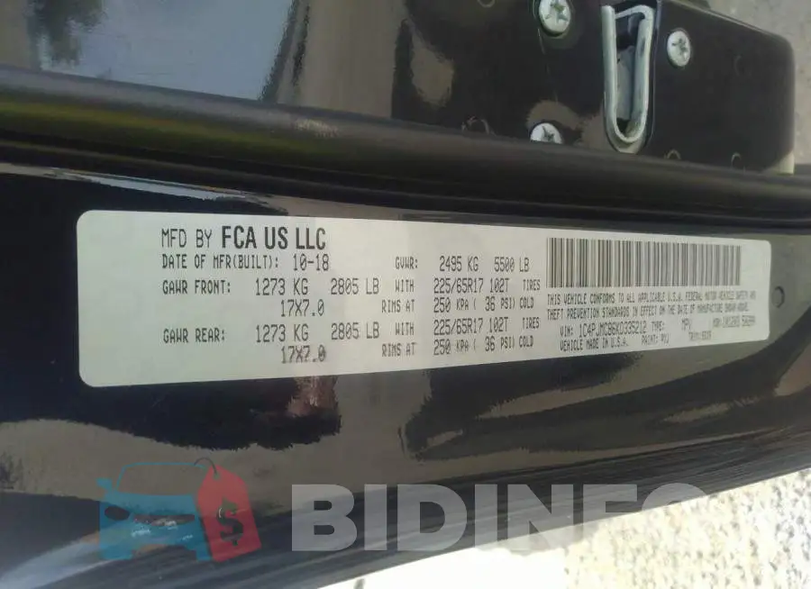 1C4PJMCB6KD335212 Photo# 9