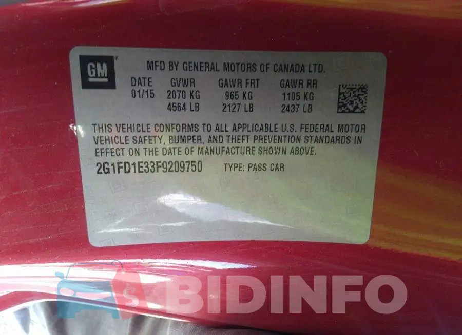 2G1FD1E33F9209750 Photo# 9