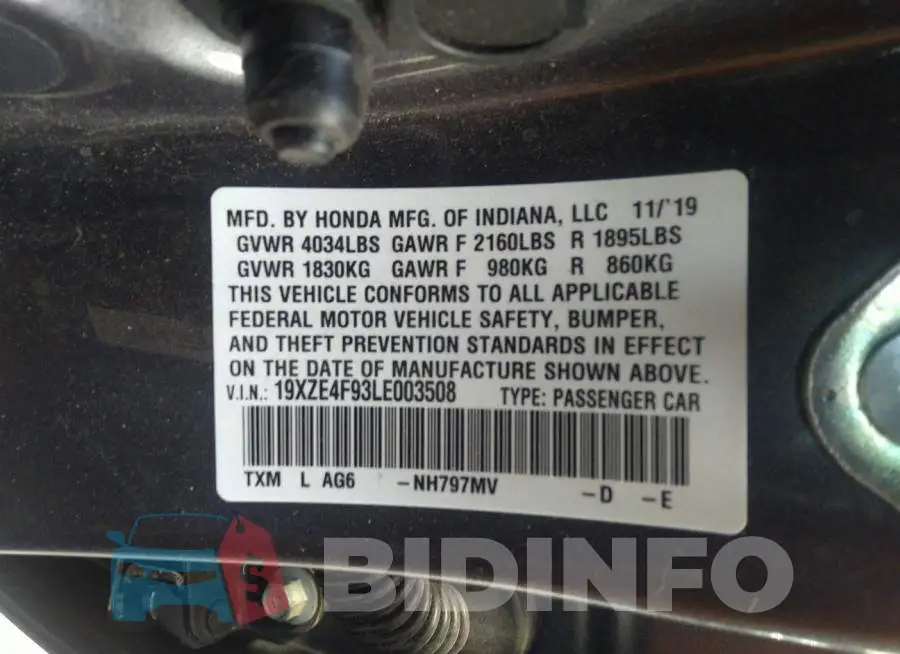 19XZE4F93LE003508 Photo# 9
